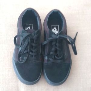 Vans black kids size 12